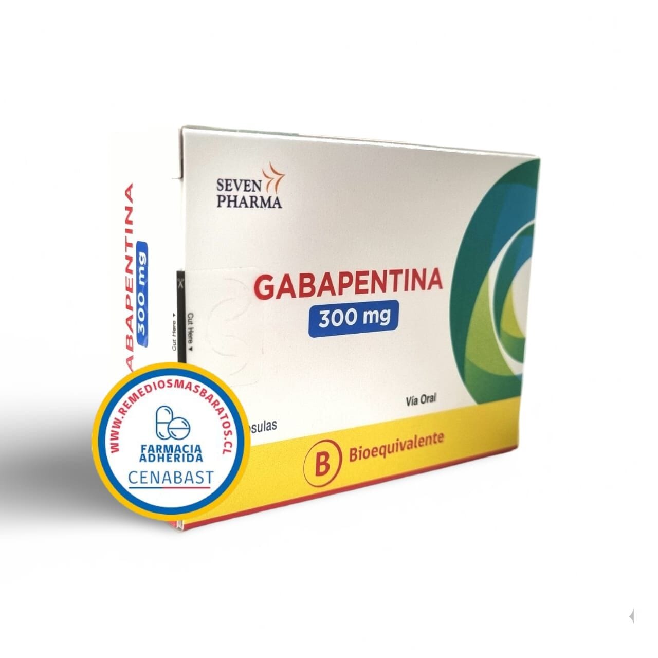 Gabapentina 300 mg x 30 Cápsulas "Ley Cenabast" SEVEN PHARMA